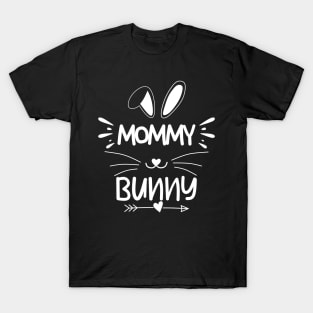 Mommy Bunny, Mama Bunny, Bunny Mom,Easter Mommy Bunny, Black T-Shirt